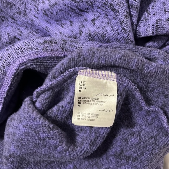 Ideology purple heathered cowl neck fleece knit sweater, size 3X - Picture 4 of 4